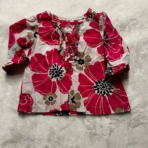 Carter's Red Floral Kids Blouse